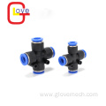 PZA 4 Way Plastic Pneumatic Connector Quick Fittings